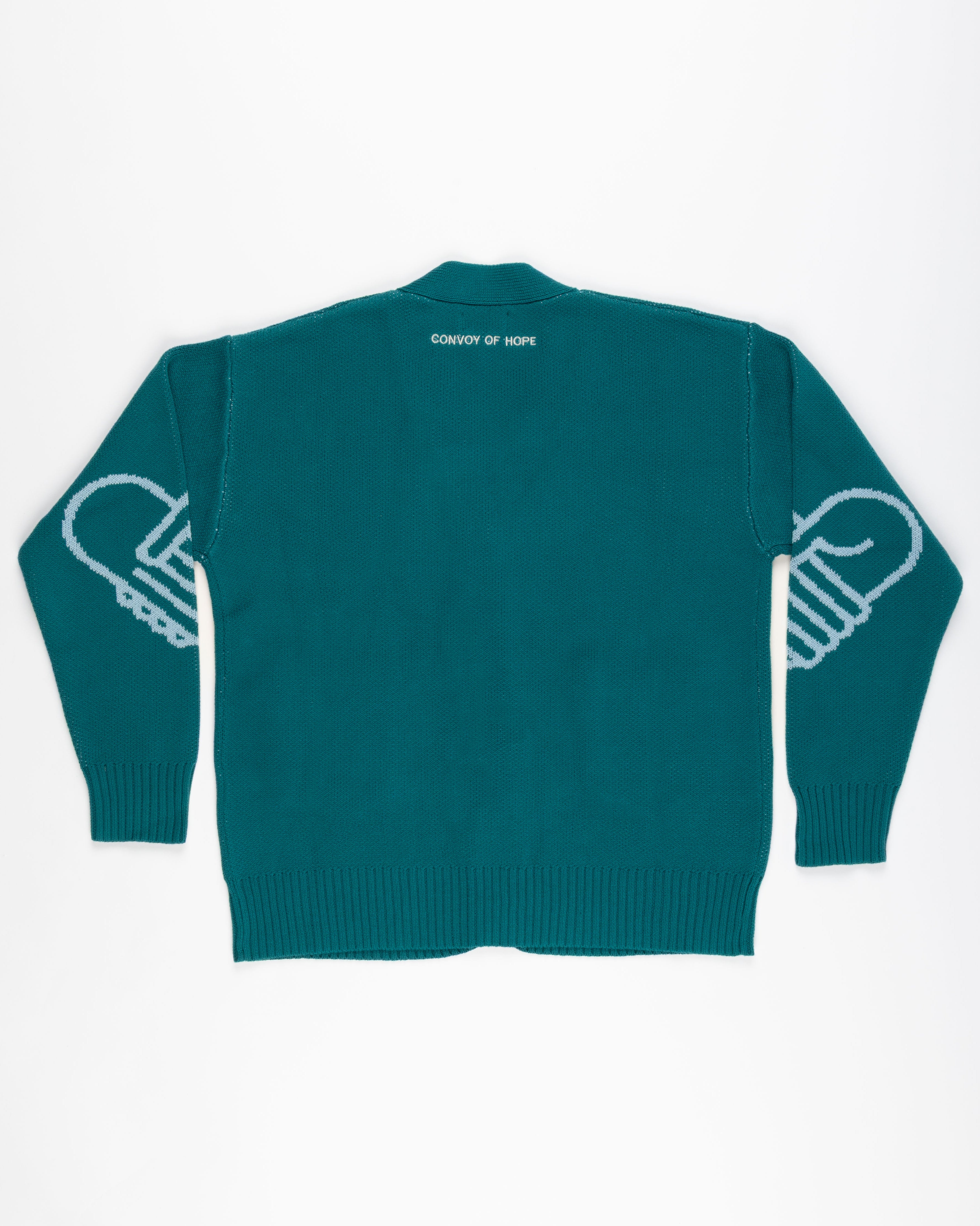 Convoy of Hope Teal Cardigan